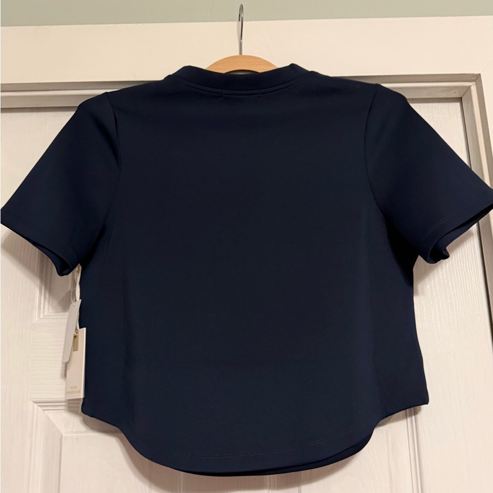Good American Dark Blue Short Sleeve Shirt